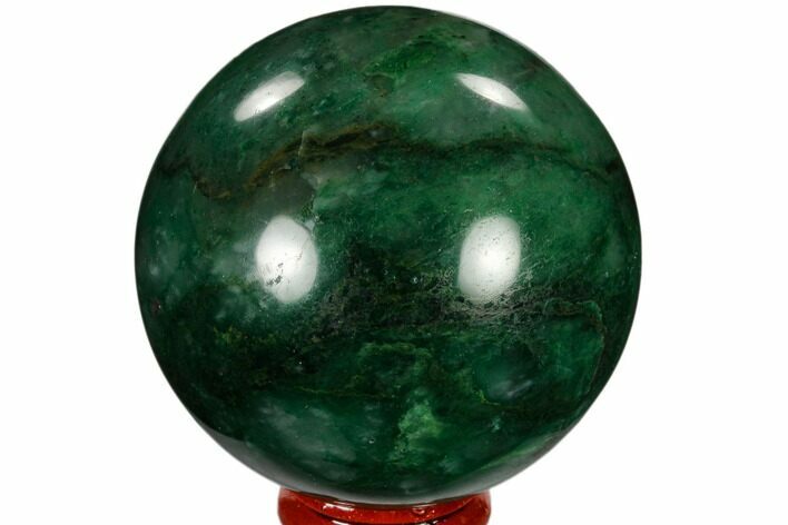 Polished Swazi Jade (Nephrite) Sphere - South Africa #115564